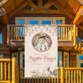 Fairy First Birthday Party Personalisiert Vinyl Banner