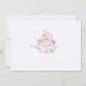 Fairy First Birthday Pastel Whimsical Photo Einladung (Rückseite)