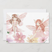 Fairy First Birthday Photo Invitation Einladung (Rückseite)