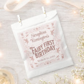 Fairy First Birthday Pink Sweet Girls Bday Party Geschenktütchen (Ausgeschnitten)