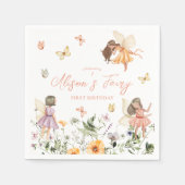 Fairy First Birthday Serviette (Vorderseite)
