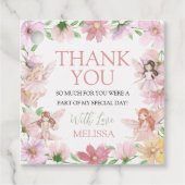 Fairy First Birthday Thank You Tag Geschenkanhänger (Vorderseite)