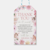 Fairy First Birthday Thank You Tag Geschenkanhänger (Vorderseite)