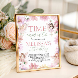 Fairy First Birthday Time Capsule Sign Sockelschild