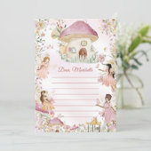 Fairy First Birthday Time Kapsel Note Card Einladung (Stehend Vorderseite)