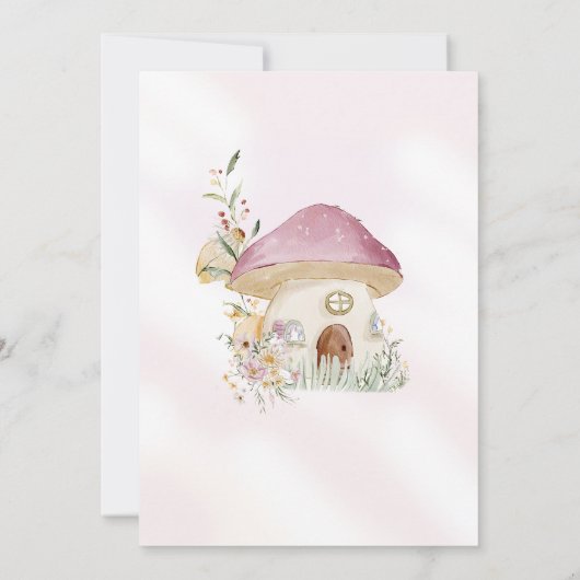 Fairy First Birthday Time Kapsel Note Card Einladung (Rückseite)