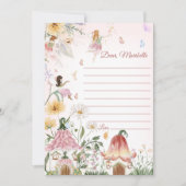 Fairy First Birthday Time Kapsel Note Card Einladung (Vorderseite)