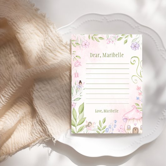 Fairy First Birthday Time Kapsel Note Card Einladung