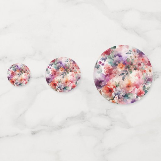 Fairy First Birthday Verzauberte Wasserfarbe Konfetti (Rückseiten)