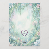 Fairy First Birthday, Watercolor 1st Birthday Einladung (Rückseite)