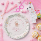 Fairy First Birthday Whimsical Enchanted Garden Pappteller (Party)