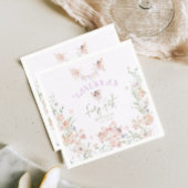 Fairy First Birthday Whimsical garden Lilac Serviette