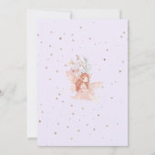 Fairy First Birthday Whimsical Garden Purple Einladung (Rückseite)