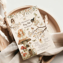 Fairy First Birthday Woodland Floral