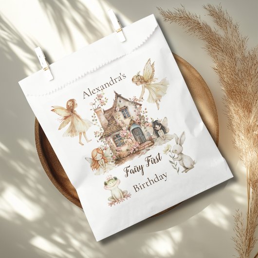 Fairy First Birthday Woodland Floral Geschenktütchen