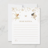 Fairy First Boho Birthday Party Time Kapsel Mitteilungskarte (Vorderseite)