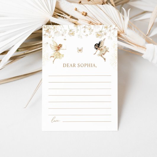 Fairy First Boho Birthday Party Time Kapsel Mitteilungskarte