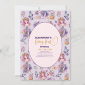 Fairy First Enchanted Woodland 1. Geburtstag Einladung (Vorderseite)