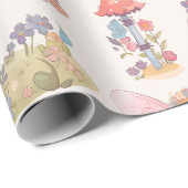 Fairy First Enchanted Woodland 1. Geburtstag Geschenkpapier (Rolleneckpunkt)