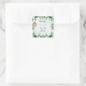 Fairy First Enchanted Woodland 1. Vielen Dank Quadratischer Aufkleber (Tasche)