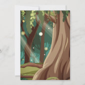 Fairy First Forest Birthday Party Einladung (Rückseite)