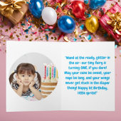 Fairy First Foto Girly Kindergeburtstag Gruß Karte