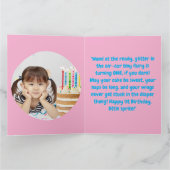 Fairy First Foto Kindergeburtstag Grußkarte Karte (Innenseite)