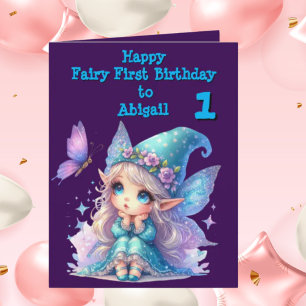 Fairy First Foto Kindergeburtstag Grußkarte Karte