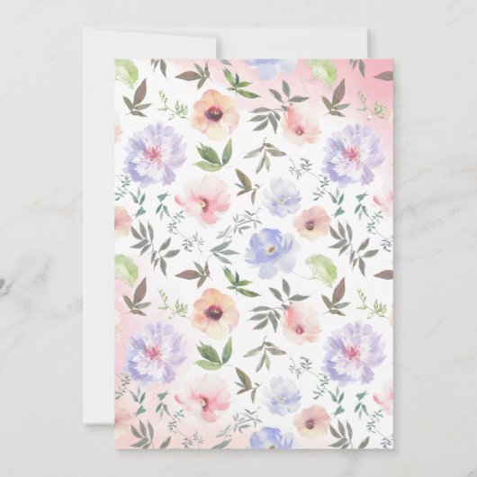 Fairy First garden birthday Party Invitation Einladung (Rückseite)