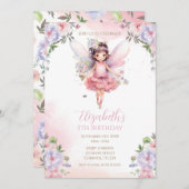 Fairy First garden birthday Party Invitation Einladung (Vorne/Hinten)