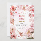 Fairy First Garden Fee Kindergeburtstag Einladung (Vorderseite)