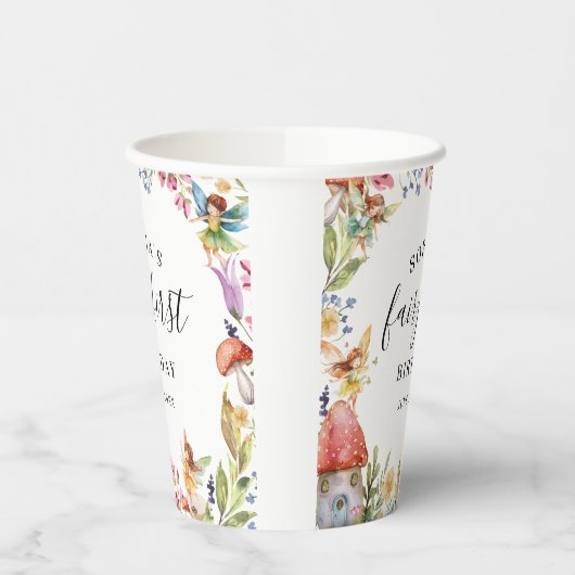 Fairy First Geburtstag 1. Geburtstag Pappbecher (Links)