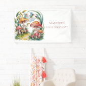 Fairy First Girl Birthday Party Banner (Insitu)