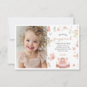 Fairy First Girl Birthday Party Dankeskarte (Vorderseite)