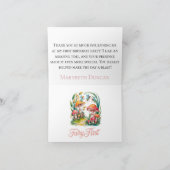 Fairy First Girl Birthday Party Dankeskarte (Innenseite)