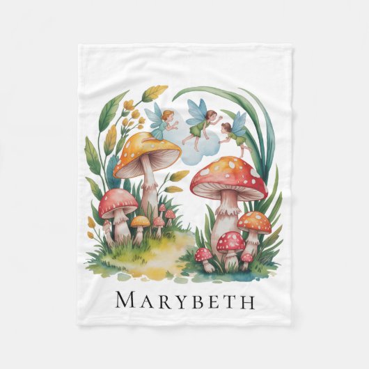 Fairy First Girl Birthday Party Geschenk Fleecedecke (Vorderseite)