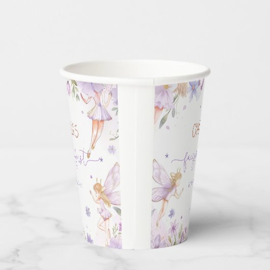 Fairy First Girl Birthday Party Pappbecher (Rechts)
