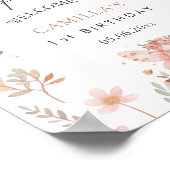 Fairy First Girl Whimsical Birthday Party Willkomm Poster (Ecke)