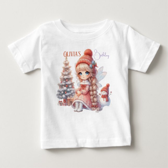 Fairy First Girl's 1. Geburtstag Baby T-shirt (Vorderseite)