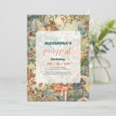 Fairy First Girl's 1. Geburtstag Einladung (Stehend Vorderseite)