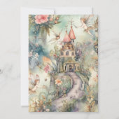 Fairy First Girl's 1. Geburtstag Einladung (Rückseite)