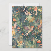 Fairy First Girl's 1. Geburtstag Einladung (Rückseite)