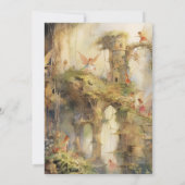 Fairy First Girl's 1. Geburtstag Einladung (Rückseite)