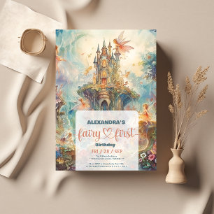 Fairy First Girl's 1. Geburtstag Einladung