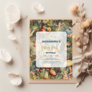 Fairy First Girl's 1. Geburtstag Einladung