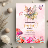 Fairy First Girl's 1. Geburtstag Einladung