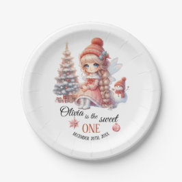 Fairy First Girl's 1. Geburtstag Pappteller