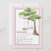 Fairy First Girl's 1. Geburtstag Party Personalisi Einladung (Vorderseite)