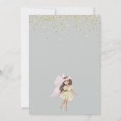 Fairy First Girl's Birthday Enchanted Forest Einladung (Rückseite)