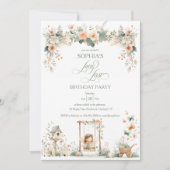 Fairy First Girl's Birthday Party Custom Einladung (Vorderseite)